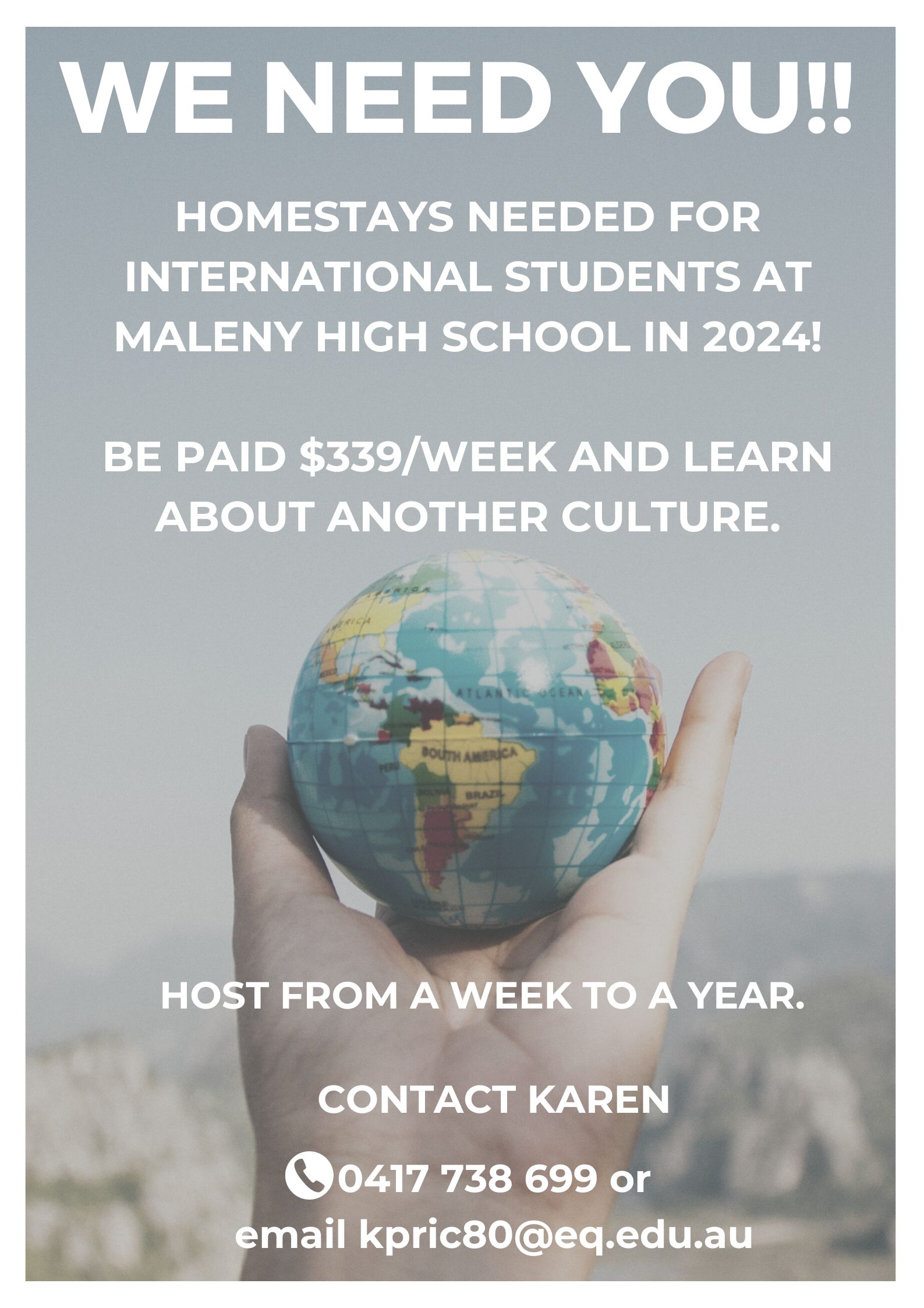 Homestay Families Needed